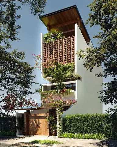 Mẫu Nhà 1 Trệt 1 Lầu 4×10 Có Gác Lửng Với Thiết Kế Không Gian Xanh