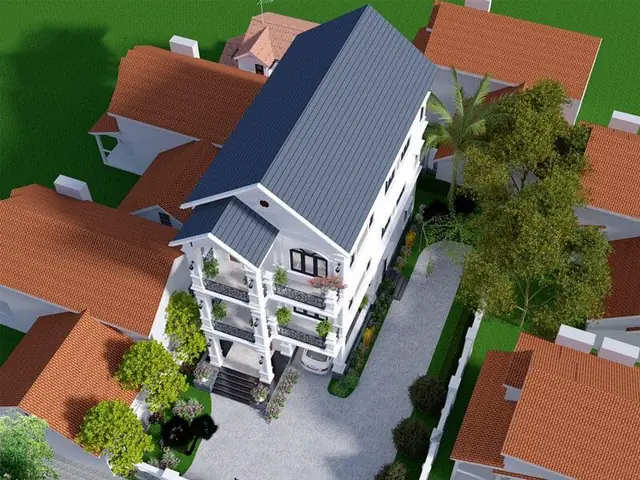 Biệt Thự Mái Thái 1 Trệt 2 Lầu Có Sân Vườn Ấn Tượng