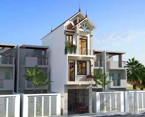 Mẫu Nhà Ống 1 Trệt 2 Lầu Mái Thái 4x12m