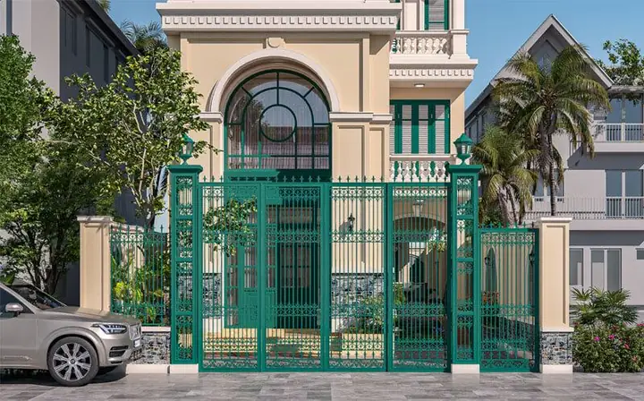 Mẫu Nhà 1 Trệt 2 Lầu 5×20 Mái Thái Kiểu Chữ L