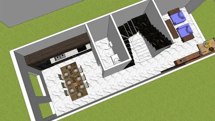 Mẫu Nhà Ống 1 Trệt 2 Lầu Mái Thái 4x12m