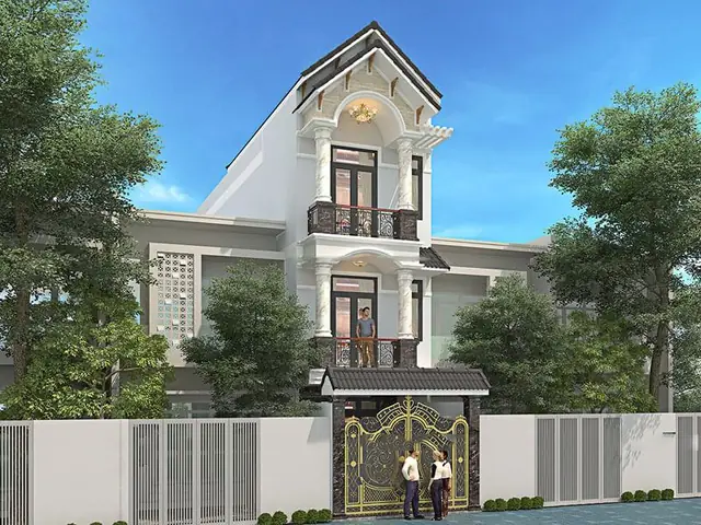 Xây Nhà 1 Trệt 2 Lầu 4×16 Mái Thái Tối Ưu Công Năng