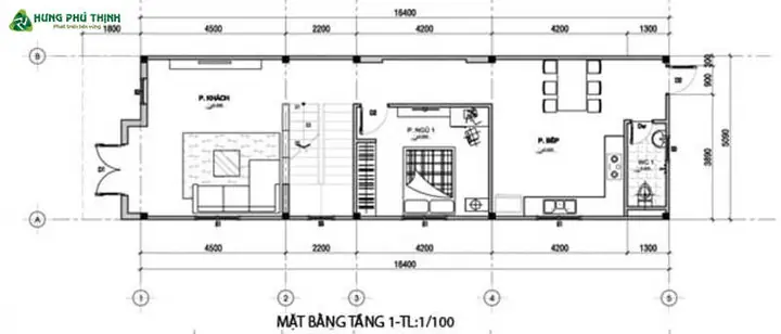 Bản Vẽ Nhà Ống 2 Tầng 3 Phòng Ngủ Hiện Đại Bản Vẽ Nhà Ống 2 Tầng 3 Phòng Ngủ Hiện Đại