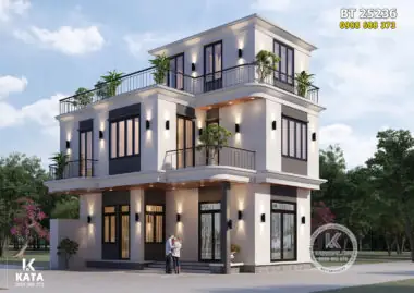 Chiêm Ngưỡng Phối Cảnh 3d Ngoại Thất Mẫu Thiết Kế Nhà 3 Tầng Hiện Đại