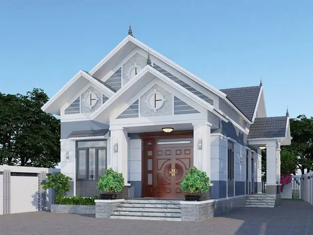 Mẫu Nhà Cấp 4 120m2 3 Phòng Ngủ 1 Thờ Mái Thái