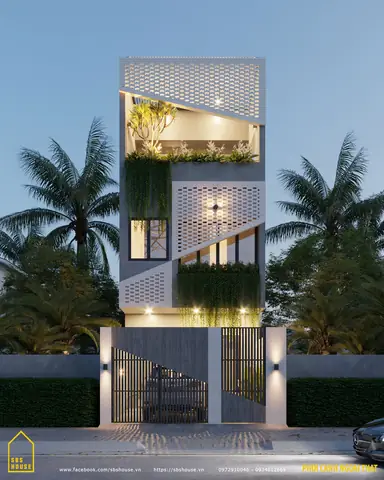 Mẫu Thiết Kế Nhà 3 Tầng Hiện Đại, Tối Giản Có Sân Thượng Thoáng Mát