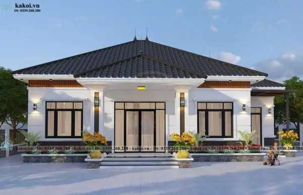 Mẫu Nhà Cấp 4 3 Phòng Ngủ 400 Triệu Mái Nhật