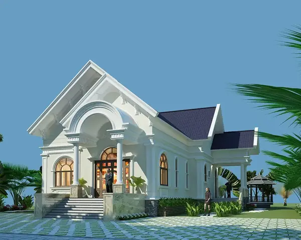 Nhà Cấp 4 Mái Thái Có Hành Lang