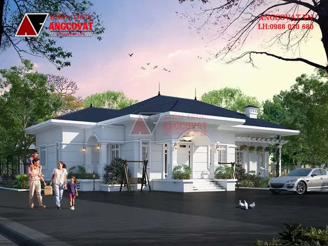 Mẫu 10: Ngắm Mẫu Thiết Kế Nhà Cấp 4 Có Phòng Thờ Đẹp Phong Cách Tân Cổ Điển Mẫu 10: Ngắm Mẫu Thiết Kế Nhà Cấp 4 Có Phòng Thờ Đẹp Phong Cách Tân Cổ Điển