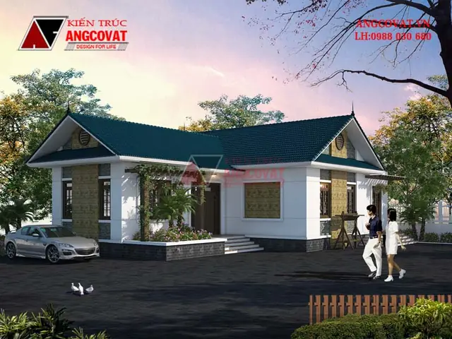 Mẫu Số 1: Thiết Kế Nhà Cấp 4 Có Phòng Thờ Đẹp Hình Chữ L Mẫu Số 1: Thiết Kế Nhà Cấp 4 Có Phòng Thờ Đẹp Hình Chữ L