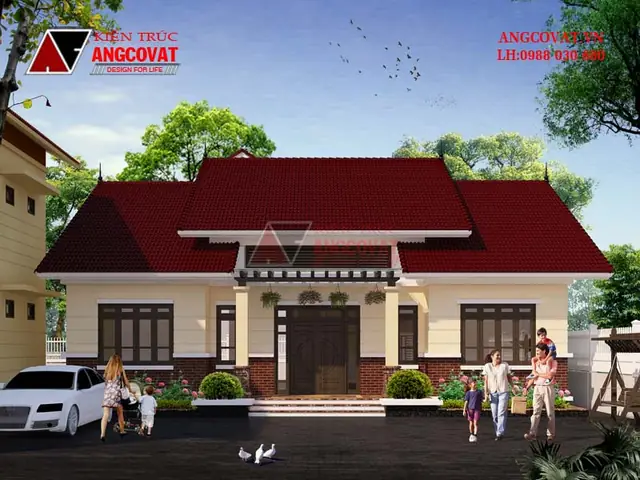 Mẫu 16: Hình Ảnh Phối Cảnh Mẫu Thiết Kế Nhà Cấp 4 Có Phòng Thờ Đẹp Mẫu 16: Hình Ảnh Phối Cảnh Mẫu Thiết Kế Nhà Cấp 4 Có Phòng Thờ Đẹp