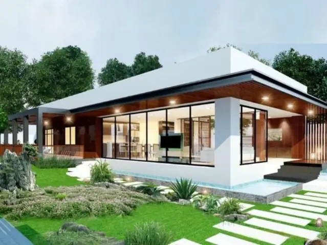 23. Mẫu Nhà Vườn Cấp 4 Nông Thôn Phong Cách Biệt Thự