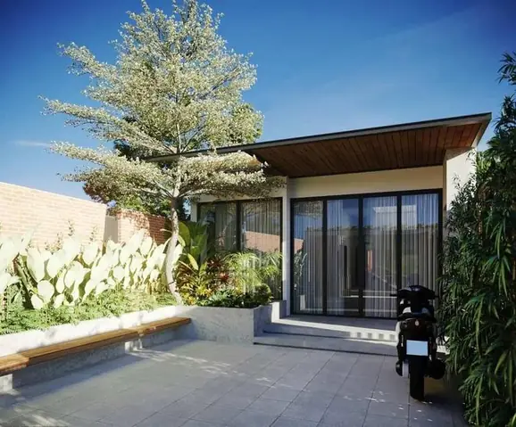 18. Mẫu Nhà Vườn Cấp 4 Không Gian Mở