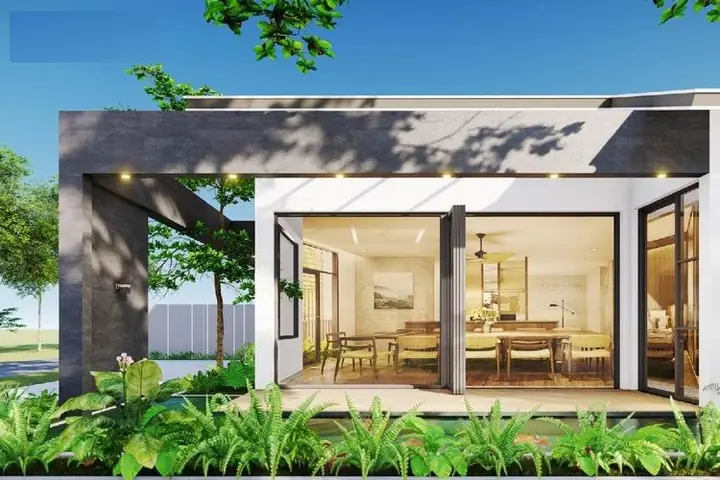 18. Mẫu Nhà Vườn Cấp 4 Không Gian Mở