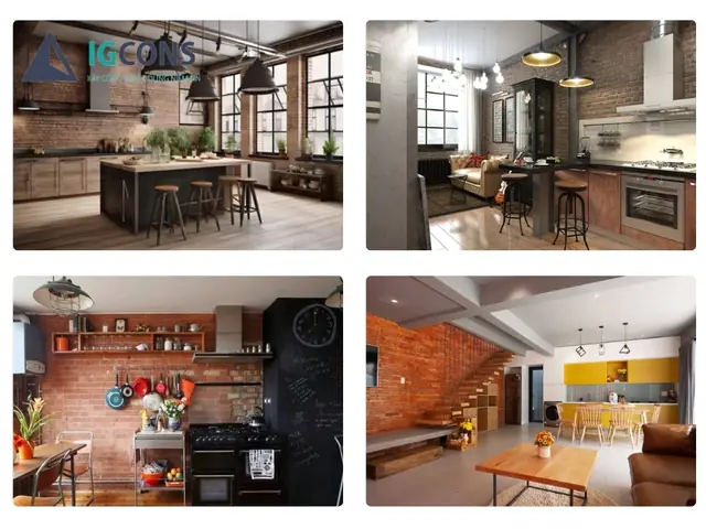 Nhà Cấp 4 Xây Gạch Mộc Phòng Bếp