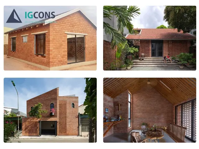 Nhà Cấp 4 Xây Không Trát Bằng Gạch Thẻ