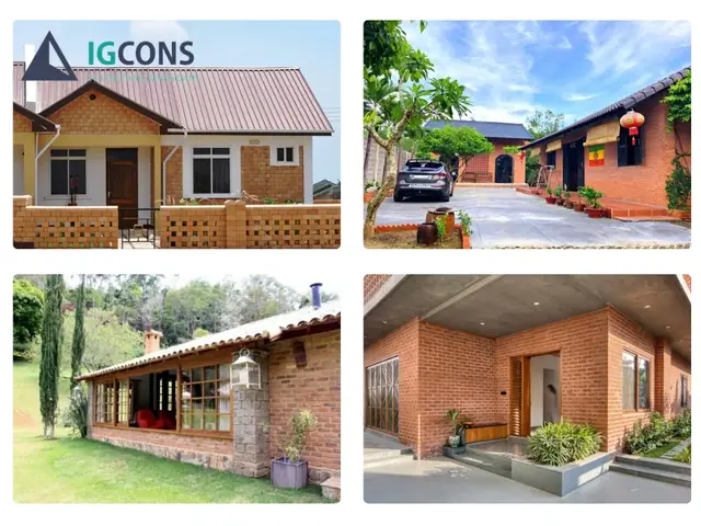 Nhà Cấp 4 Không Trát Xây Bằng Gạch Mộc