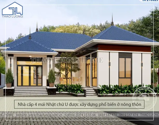#2 Nhà Cấp 4 Mái Nhật Chữ U #2 Nhà Cấp 4 Mái Nhật Chữ U