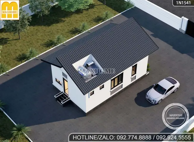 Nhà Cấp 4 Mái Lệch 2 Phòng Ngủ