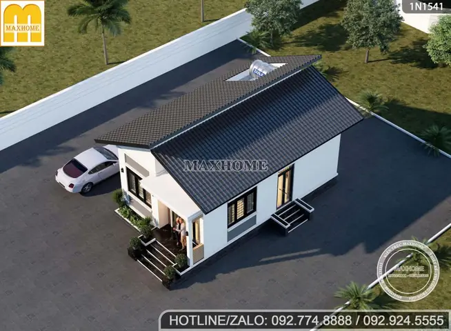 Nhà Cấp 4 Mái Lệch 2 Phòng Ngủ