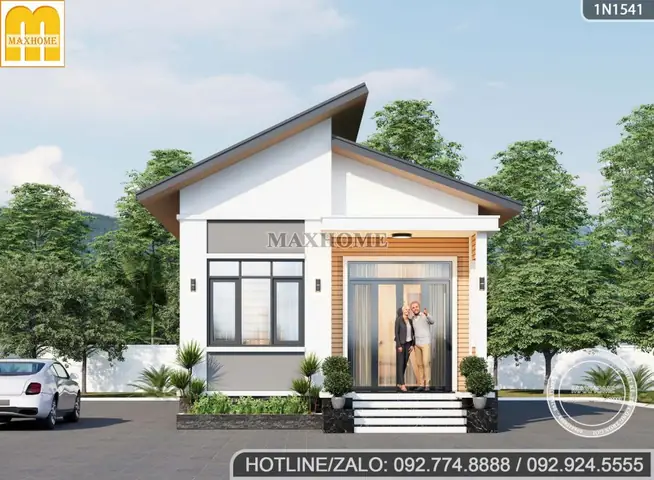 Nhà Cấp 4 Mái Lệch 2 Phòng Ngủ