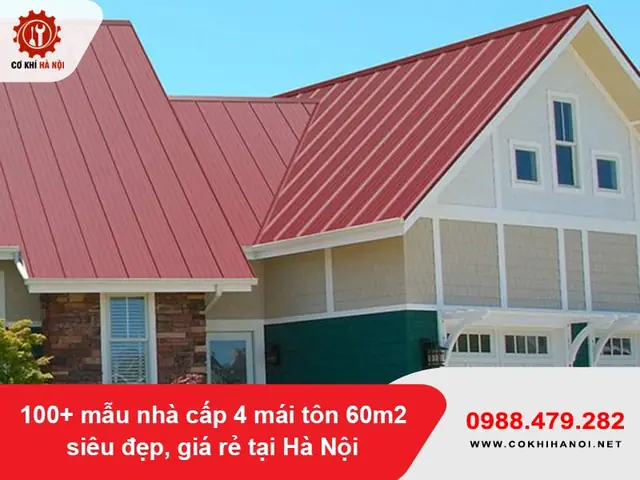 Mẫu Nhà Cấp 4 Mái Tôn 60m² Gác Lửng