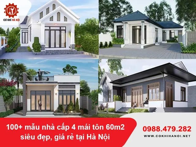 Mẫu Nhà Cấp 4 Mái Tôn 60m² Gác Lửng