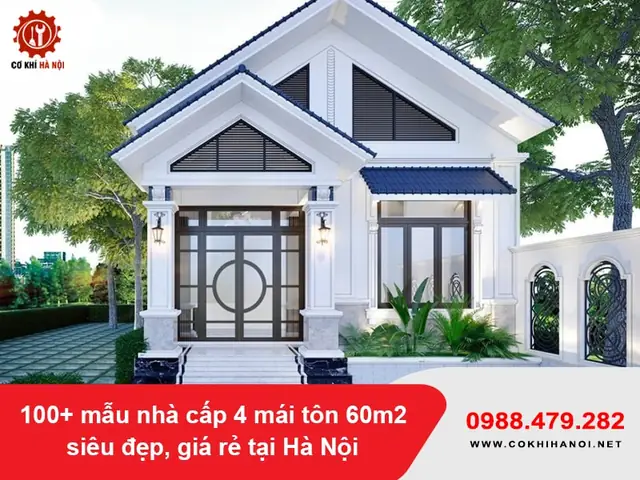 Mẫu Nhà Cấp 4 Mái Tôn 60m² Gác Lửng