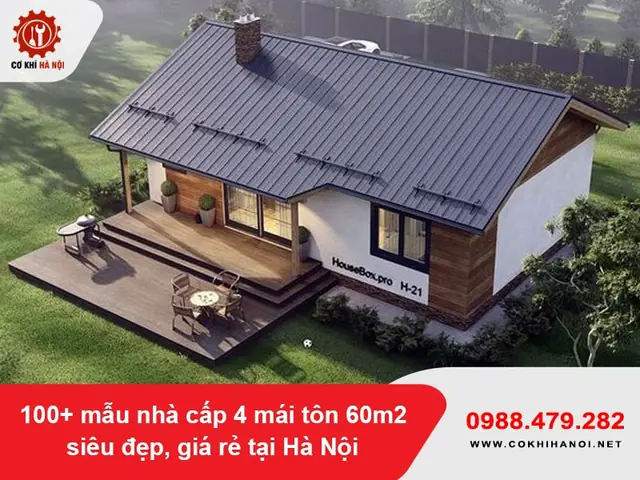 Mẫu Nhà Cấp 4 Mái Tôn 60m² Gác Lửng