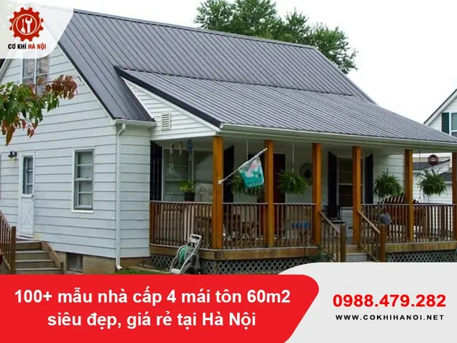 Mẫu Nhà Cấp 4 Mái Tôn 60m² Gác Lửng