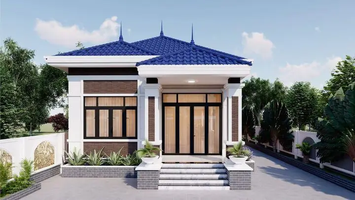 Mẫu Nhà Cấp 4 Nông Thôn 250 Triệu Phong Cách Hiện Đại