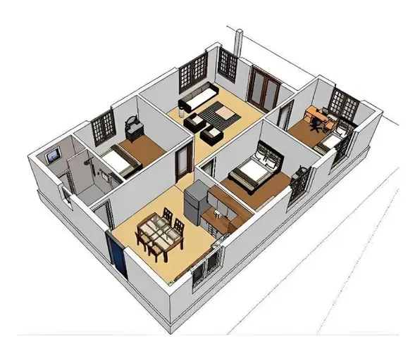 Mẫu Nhà Cấp 4 Nông Thôn 250 Triệu Mái Bằng Hiện Đại