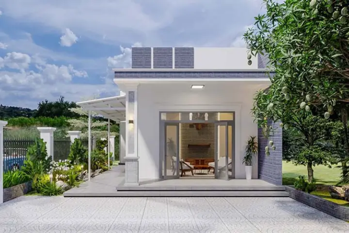 Mẫu Nhà Cấp 4 Nông Thôn 250 Triệu Mái Bằng Hiện Đại