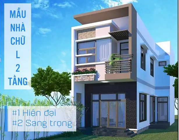 Mẫu 1: Nhà Chữ L 2 Tầng Hiện Đại, Mới Mẻ