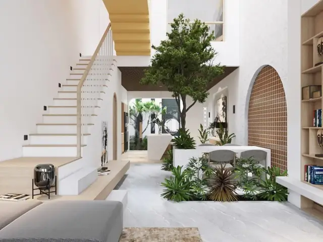 Thiết Kế Cầu Thang Nằm Ngay Phòng Khách