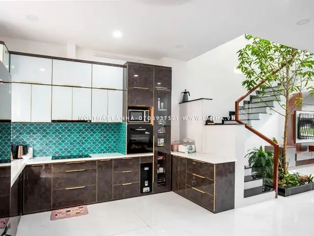 Hình Ảnh Thực Tế Các Mẫu Phòng Khách Nhà Ống 5m Có Cầu Thang