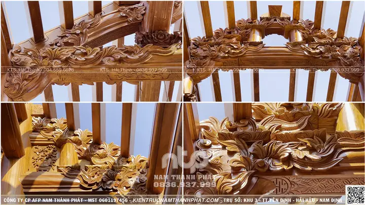 Phối Cảnh Thiết Kế 3d Toàn Bộ Công Trình Nhà Gỗ 3 Gian