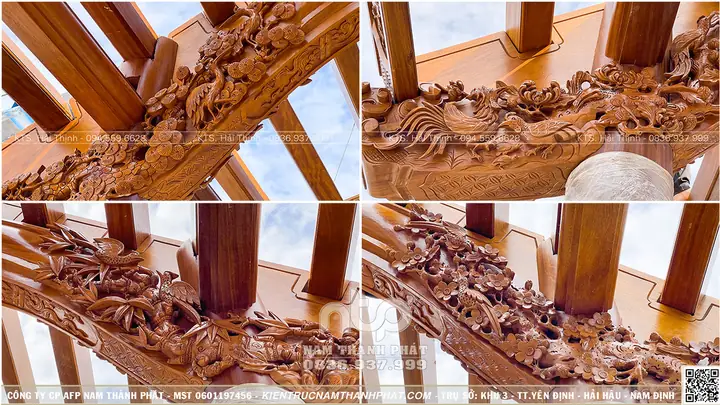 Phối Cảnh Thiết Kế 3d Toàn Bộ Công Trình Nhà Gỗ 3 Gian