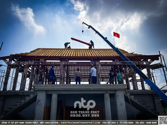 Phối Cảnh Thiết Kế 3d Toàn Bộ Công Trình Nhà Gỗ 3 Gian