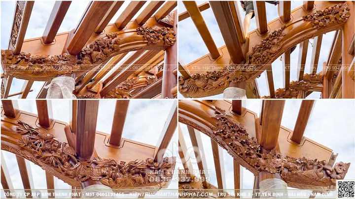 Phối Cảnh Thiết Kế 3d Toàn Bộ Công Trình Nhà Gỗ 3 Gian