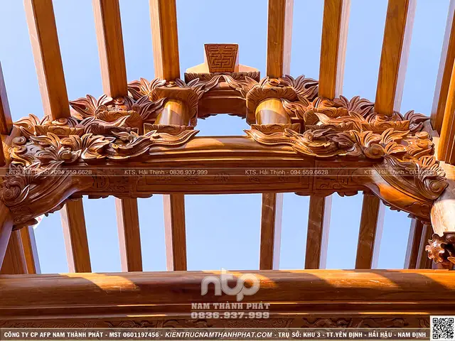 Phối Cảnh Thiết Kế 3d Toàn Bộ Công Trình Nhà Gỗ 3 Gian