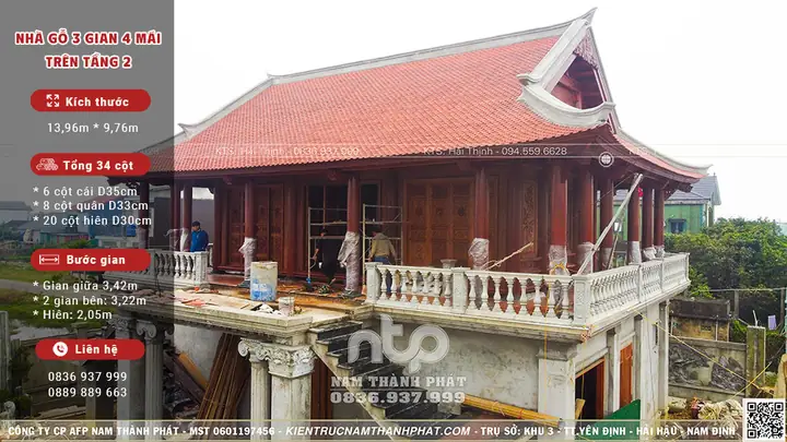 Nhà Gỗ Cổ 2 Tầng