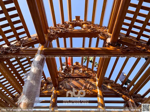 Phối Cảnh Thiết Kế 3d Toàn Bộ Công Trình Nhà Gỗ 3 Gian