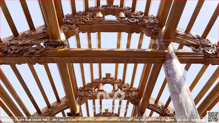 Phối Cảnh Thiết Kế 3d Toàn Bộ Công Trình Nhà Gỗ 3 Gian