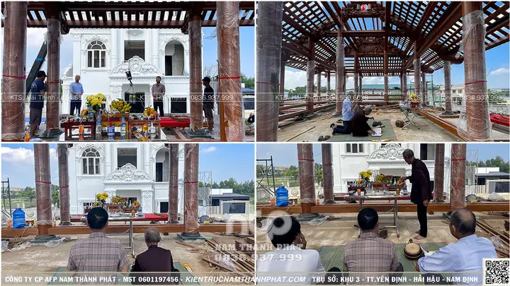 Phối Cảnh Thiết Kế 3d Toàn Bộ Công Trình Nhà Gỗ 3 Gian