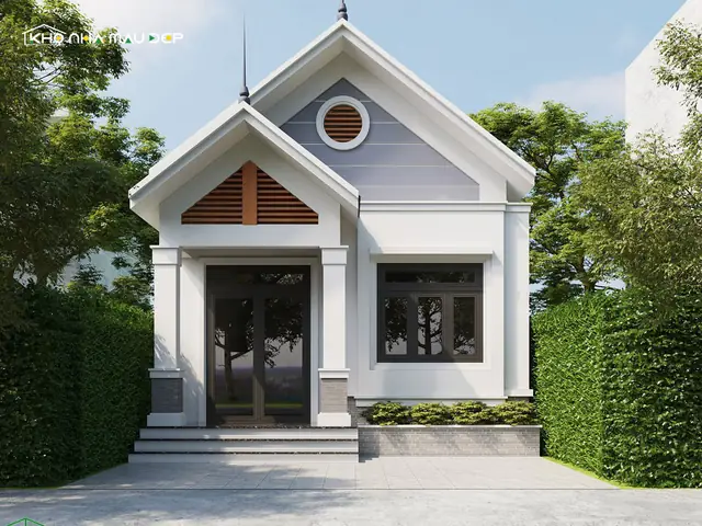 Mẫu Nhà Mái Thái 1 Tầng 100m2