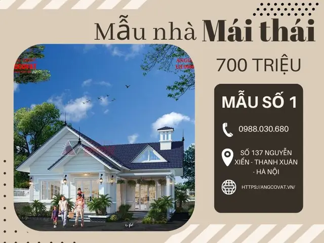 Mê Mẩn Các Mẫu Nhà Mái Thái 700 Triệu 2 Tầng 2 Phòng Ngủ Giá Rẻ