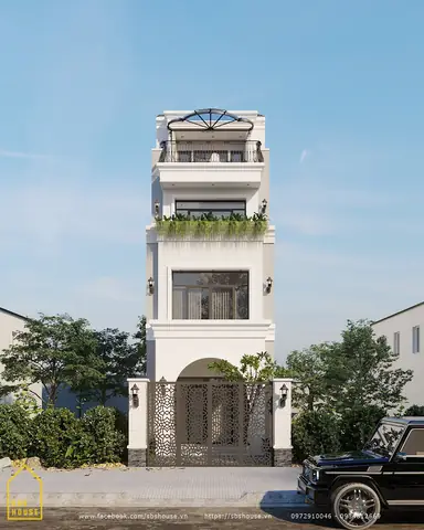 Mặt Tiền Nhà Phố 6m 3 Tầng Tân Cổ Điển Mặt Tiền Nhà Phố 6m 3 Tầng Tân Cổ Điển