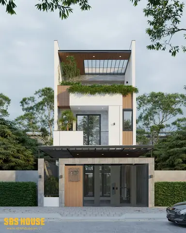 Mẫu Thiết Kế Mặt Tiền Nhà 6m 3 Tầng Tối Giản Mẫu Thiết Kế Mặt Tiền Nhà 6m 3 Tầng Tối Giản