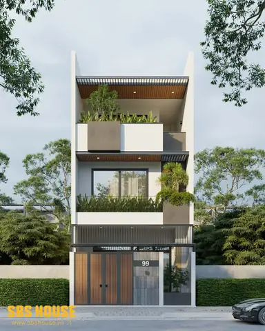 Mẫu Thiết Kế Mặt Tiền Nhà 6m 3 Tầng Tối Giản Mẫu Thiết Kế Mặt Tiền Nhà 6m 3 Tầng Tối Giản